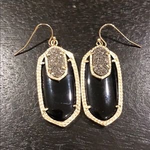 Kendra Scott Earrings Black with sparkle stone